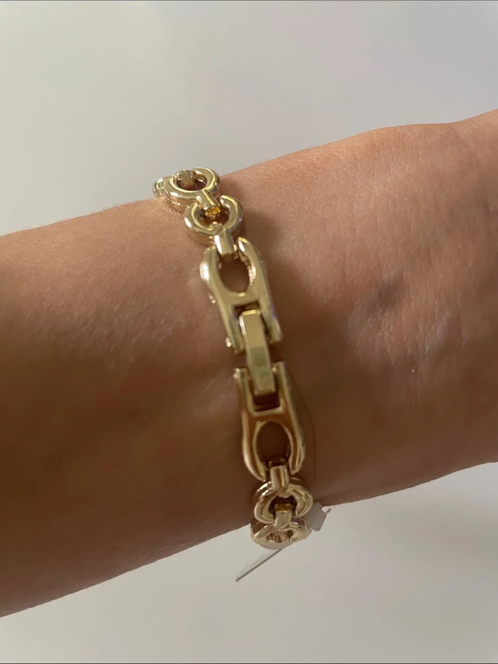 Altar'd State Gold Link Bracelet Watch with Black Dial
